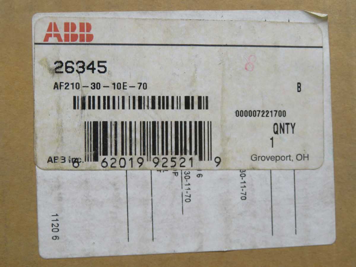 ABB AF210-30-10E-70 26345 MOLDED CASE CIRCUIT BREAKER T258840 - CIRCUIT BREAKERS