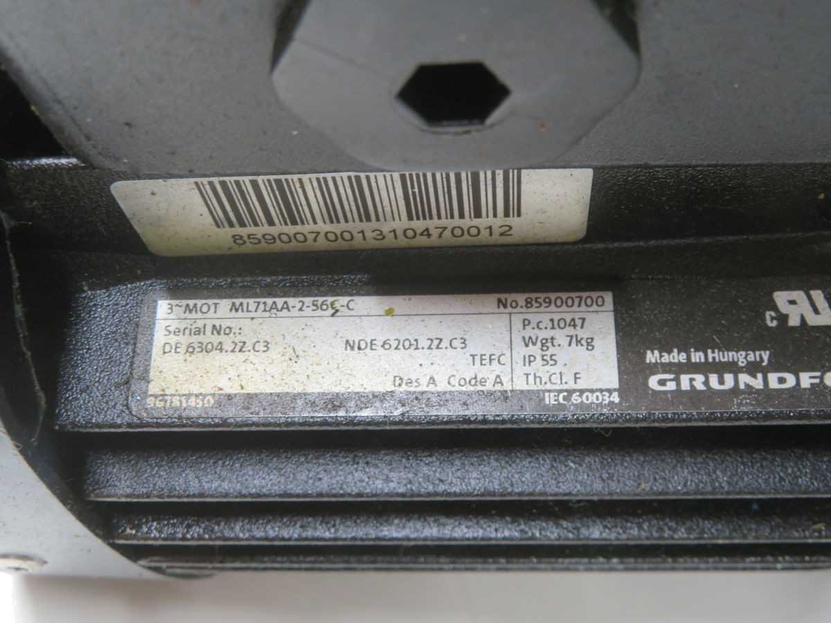 GRUNDFOS SPK1-5/5 A-W-A-AUUU NDE 6201.2Z.C3 CENTRIFUGAL PUMP. T263408 - MULTI-STAGE PUMP