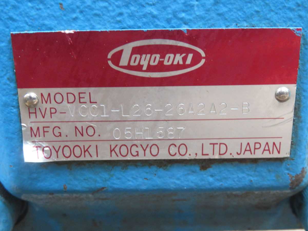 TOYO-OKI HVP-VCC1-L26-2642A2-B DOUBLE VANE PUMP T263363 - HYDRAULIC VANE PUMP