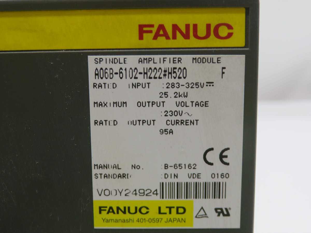 FANUC, A06B-6102-H222#H520, 25.2KW INPUT PWR, 230V MAX OUTPUT VOLT, 95A RATED OUTPUT CURR - SERVO MOTORS