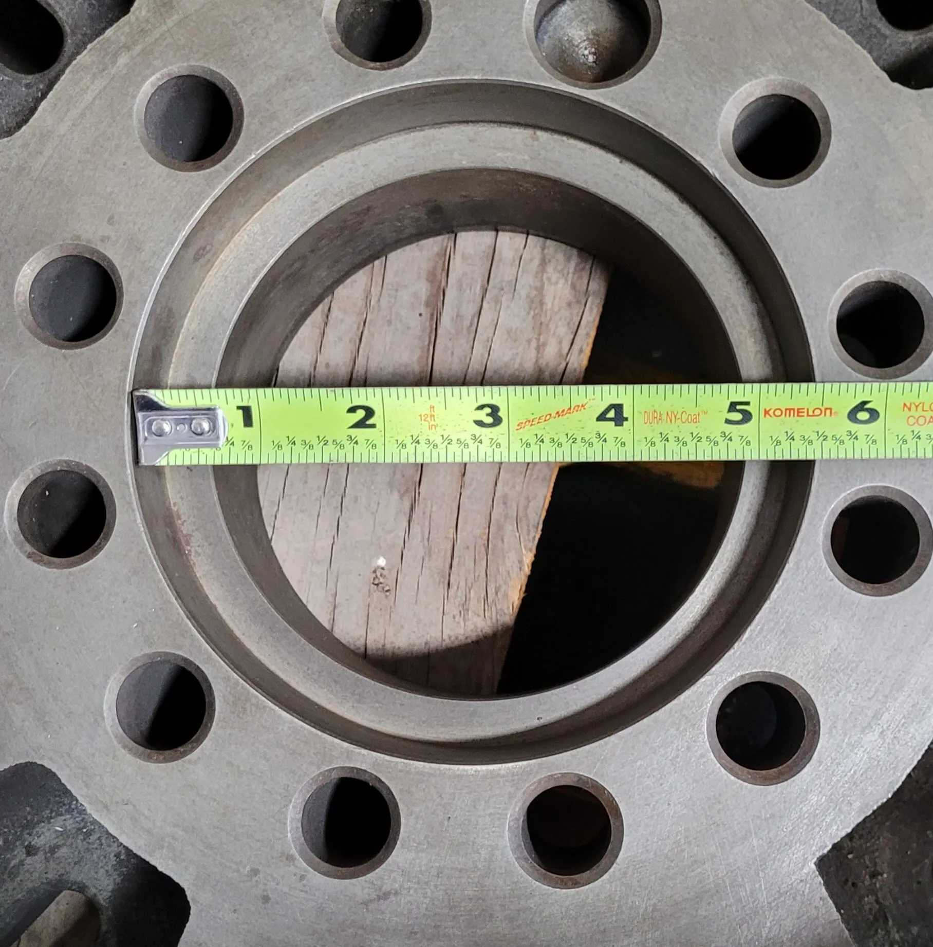 LATHE FACE PLATE, 19-3/4" DIAMETER, A2-8 MOUNT, 4-1/2" THROUGH HOLE, 3" THICKNESS - MACHINE TOOLING