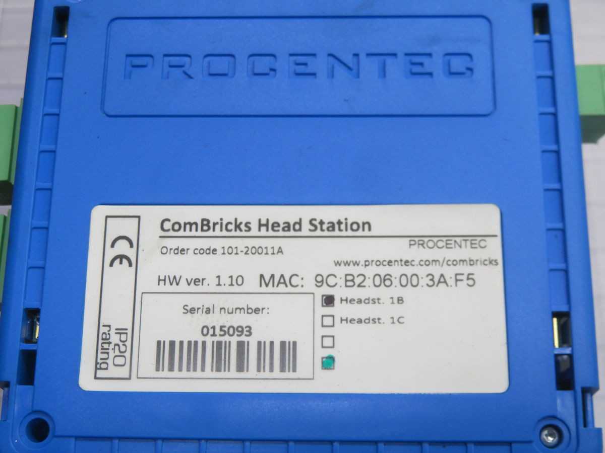 Procentec HEADST1A Combricks Head Station T263941 - Reliable Network Monitoring Solution - AUTOMATION & CONTROLS