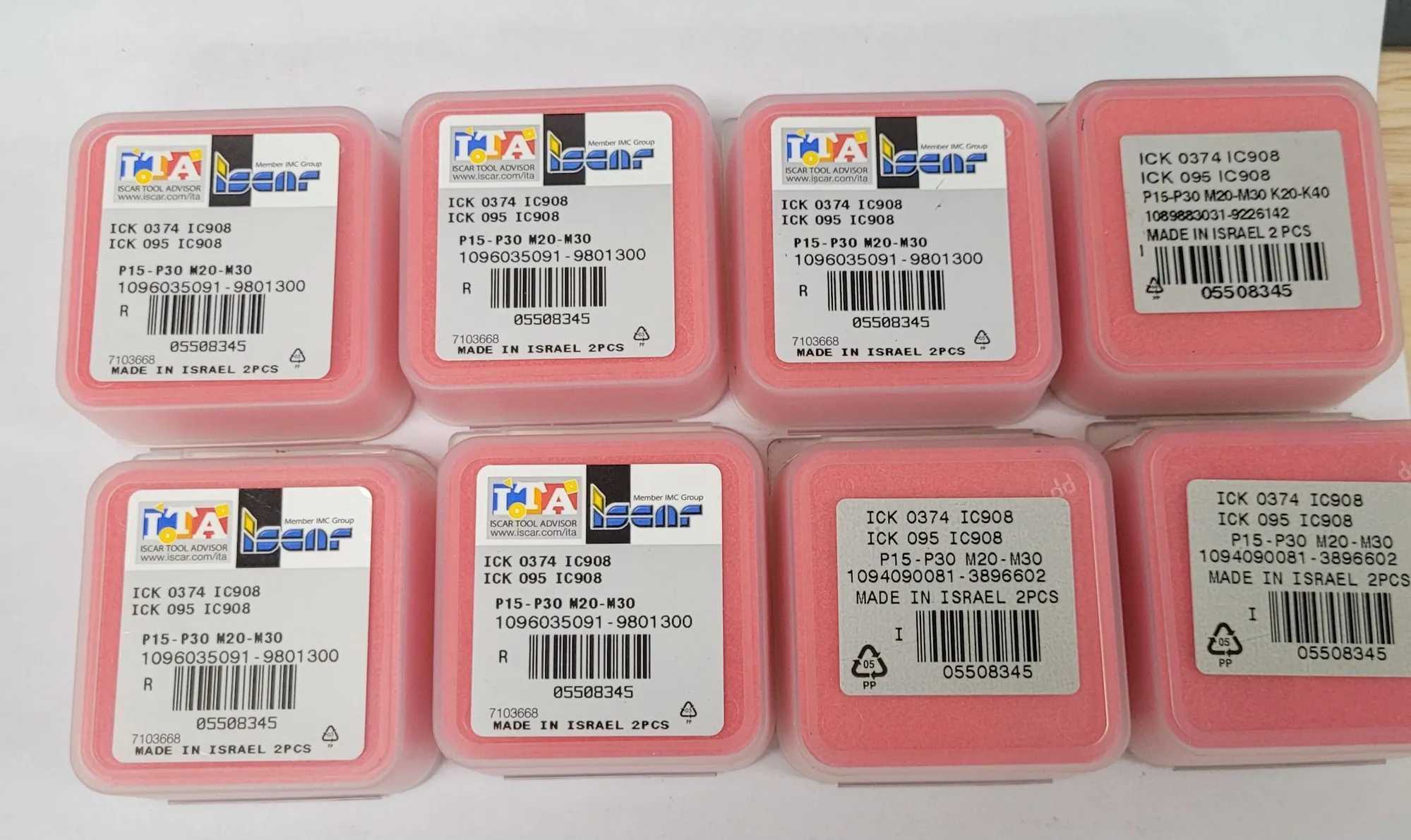ISCAR IC908 INSERTS/DRILLING HEADS - TIALN COATED CARBIDE - VARIOUS DIAMETERS/PACKS - MACHINING TOOLING & PARTS
