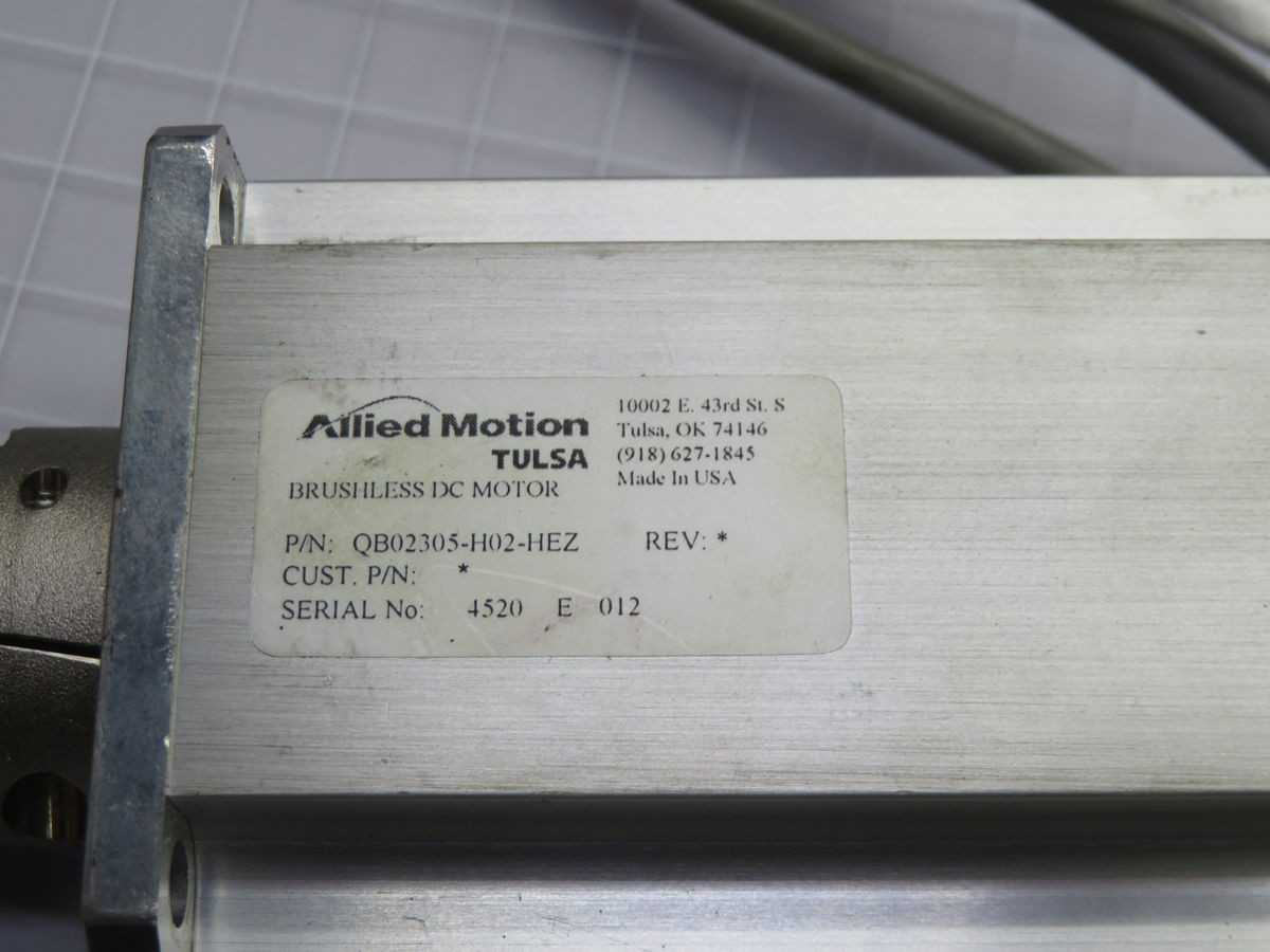 ALLIED MOTION QB02305-H02-HEZ BRUSHLESS DC MOTOR T263969 - SERVO MOTORS
