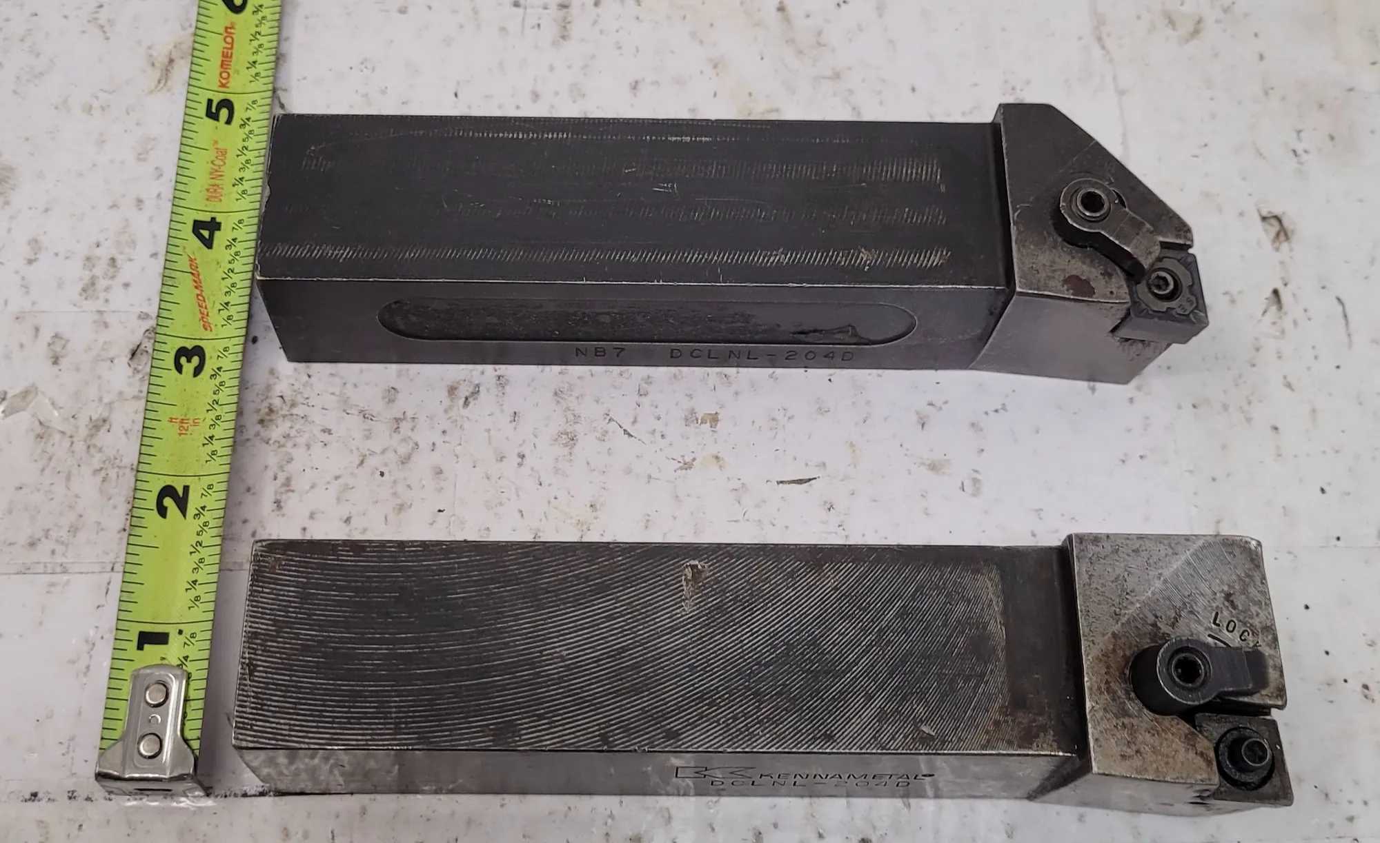 KENNAMETAL DCLNL-204D LEFT HAND CLAMP HOLDER SET OF 2 (1-1/4" SHANK, 6.00" OAL, NEGATIVE RAKE) - MACHINE TOOLING