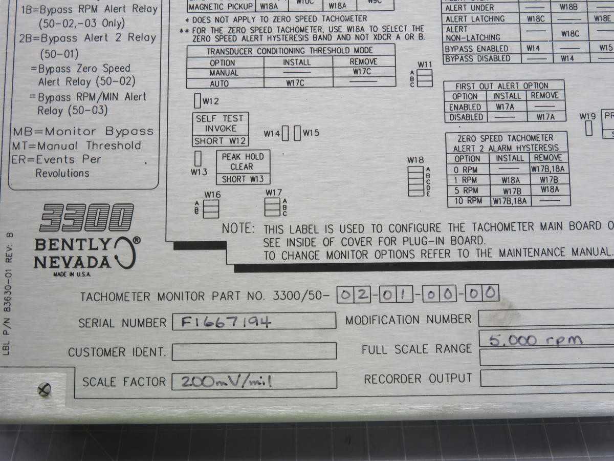 Bently Nevada 3300/50-02-01-00-00 Tachometer, 230 Vac Power, 99,999 Rpm Range - SENSORS