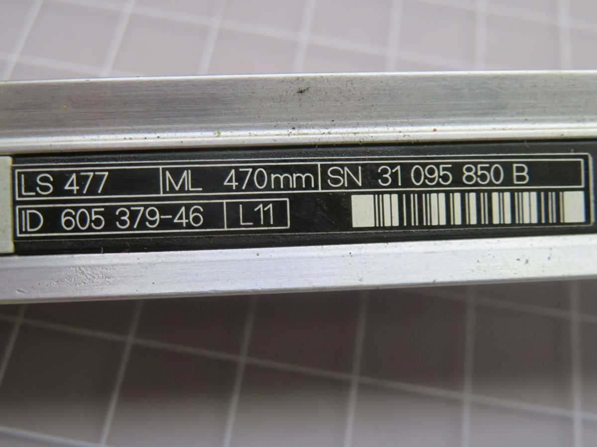 HEIDENHAIN LS 477 ML 470MM 605 379-46 SEALED LINEAR ENCODER T266529 - SENSORS