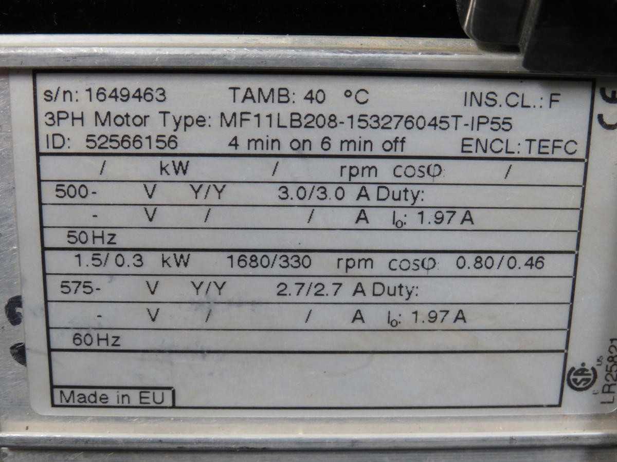 MITSUBISHI MC11652 MF11LB208-153276045T-IP55 SERVO MOTOR, 2KW POWER, 9.55 NM TORQUE - SERVO