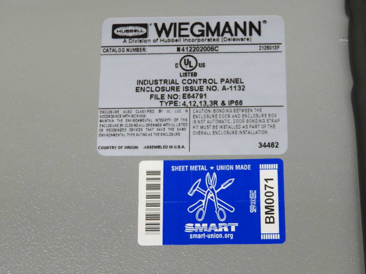 WIEGMANN N412202006C ENCLOSURE T261225 - ELECTRICAL ENCLOSURES
