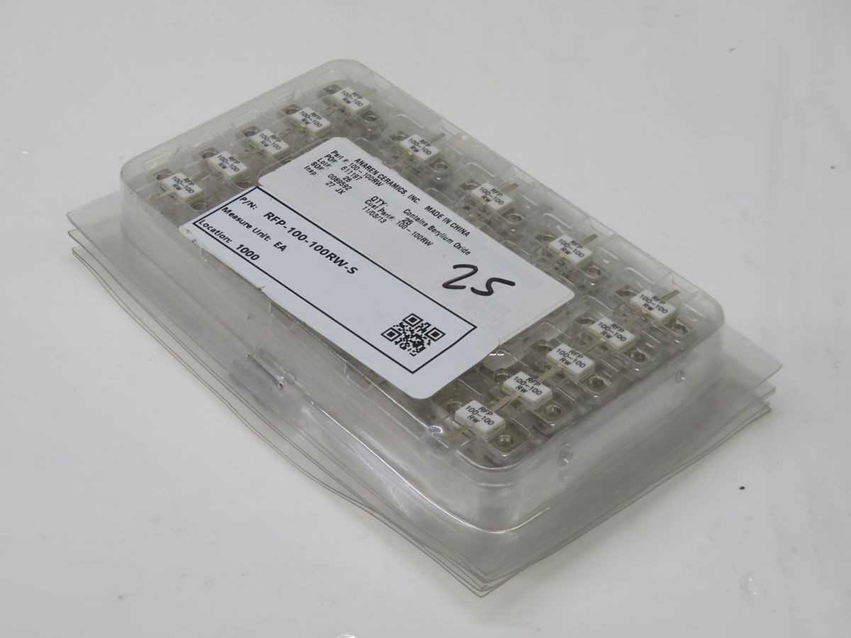 LOT OF 75 ANAREN RFP-100-100RW HIGH-POWER FULL FLANGE RESISTOR T268504 - ELECTRICAL COMPONENTS