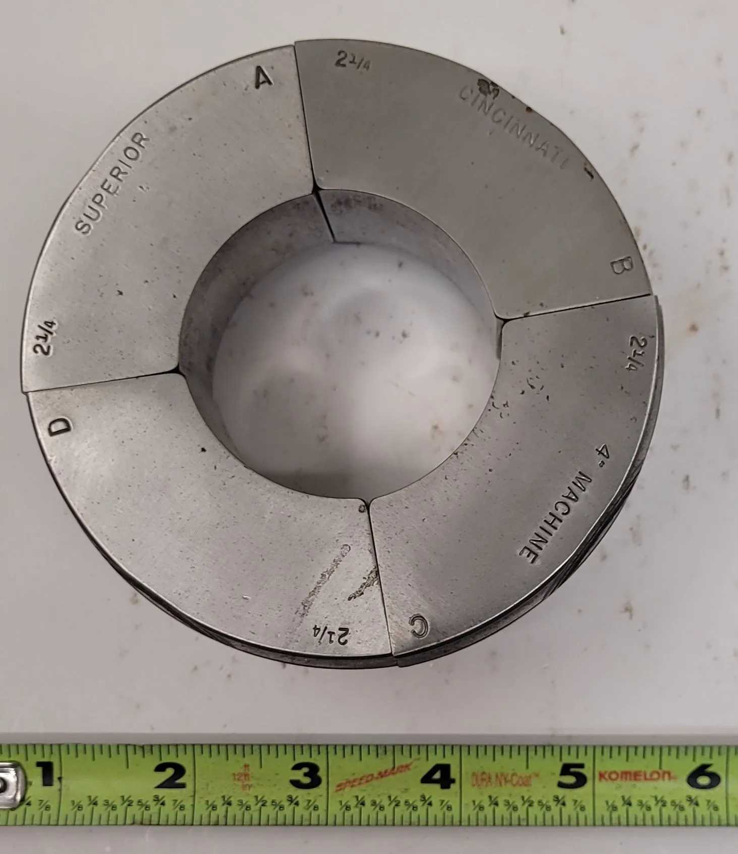 SUPERIOR CINCINNATI 2 1/4" S-STYLE EMERGENCY COLLET PAD - MACHINE TOOLING