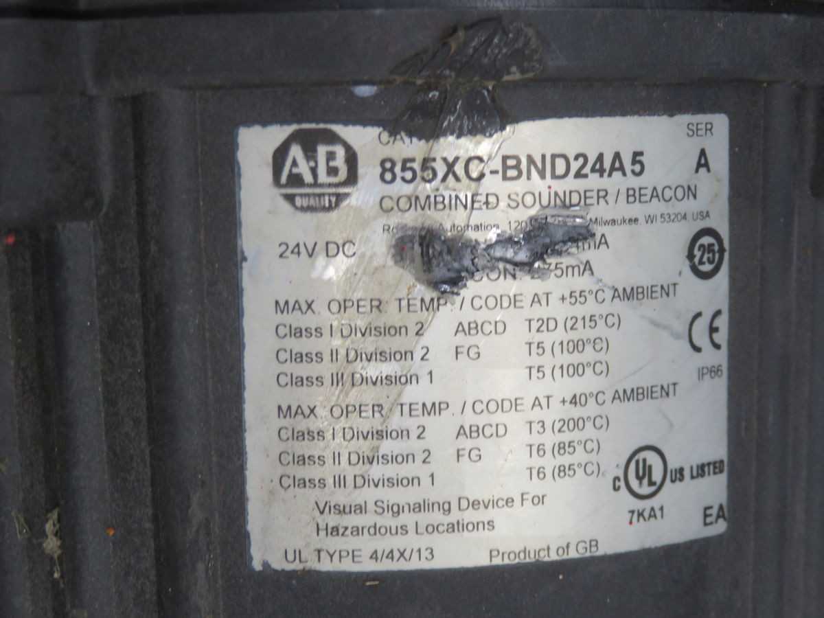 Allen Bradley 855XC-BND24A5 Hazloc Horn And Beacon T261923 - INDUSTRIAL PARTS