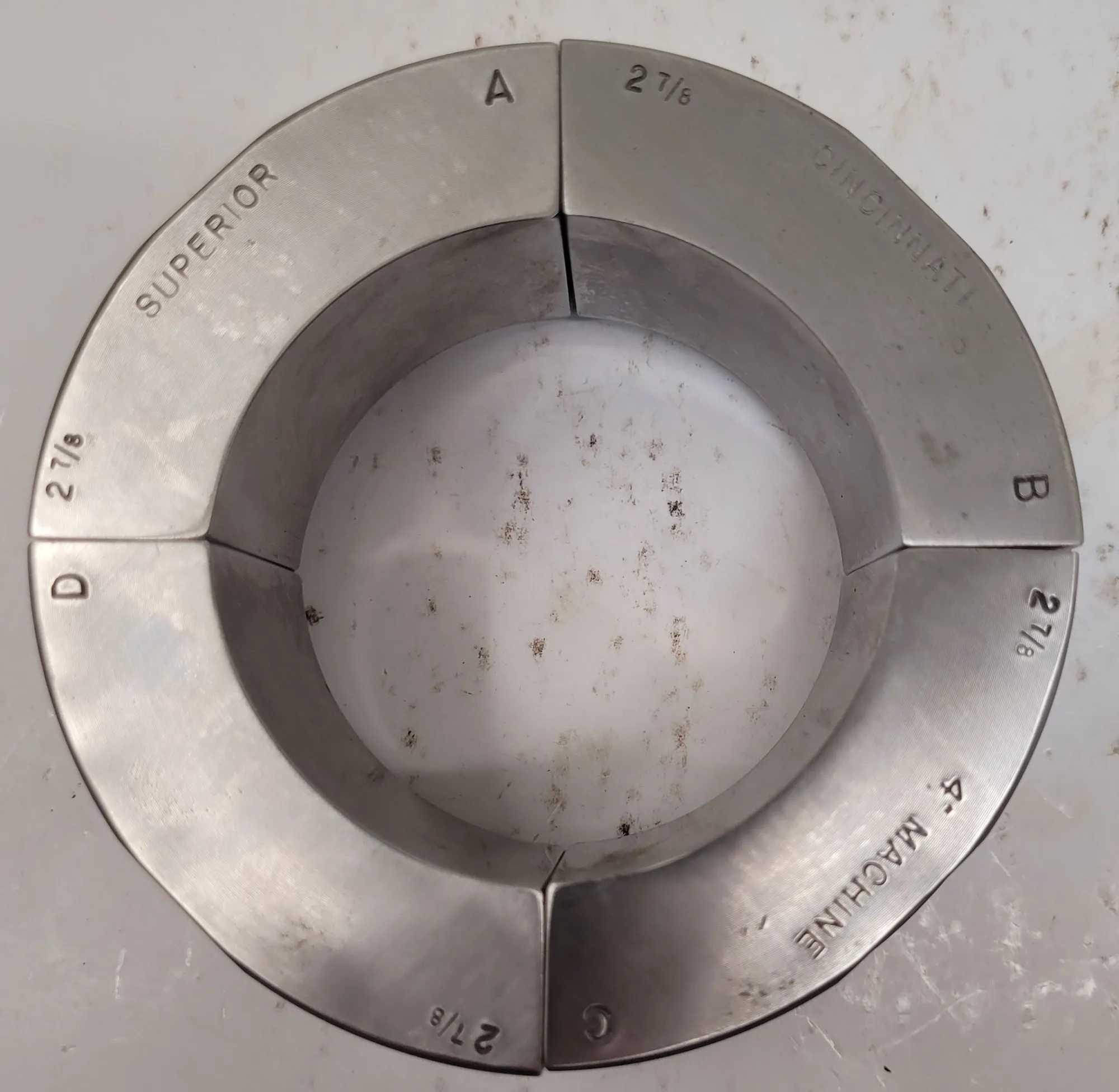 SUPERIOR CINCINNATI COLLET PAD 2 7/8" S-STYLE EMERGENCY NON-SERRATED 2” HEIGHT - MACHINE TOOLING