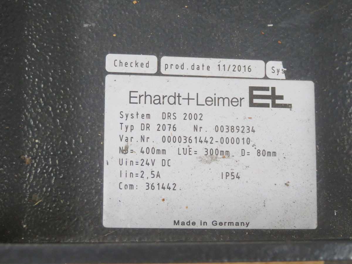ERHARDT+LEIMER DRS 2002 HIGH-PRECISION, COMPACT WEB GUIDING PIVOTING FRAME SYSTEM T268514 - AUTOMATION & CONTROLS