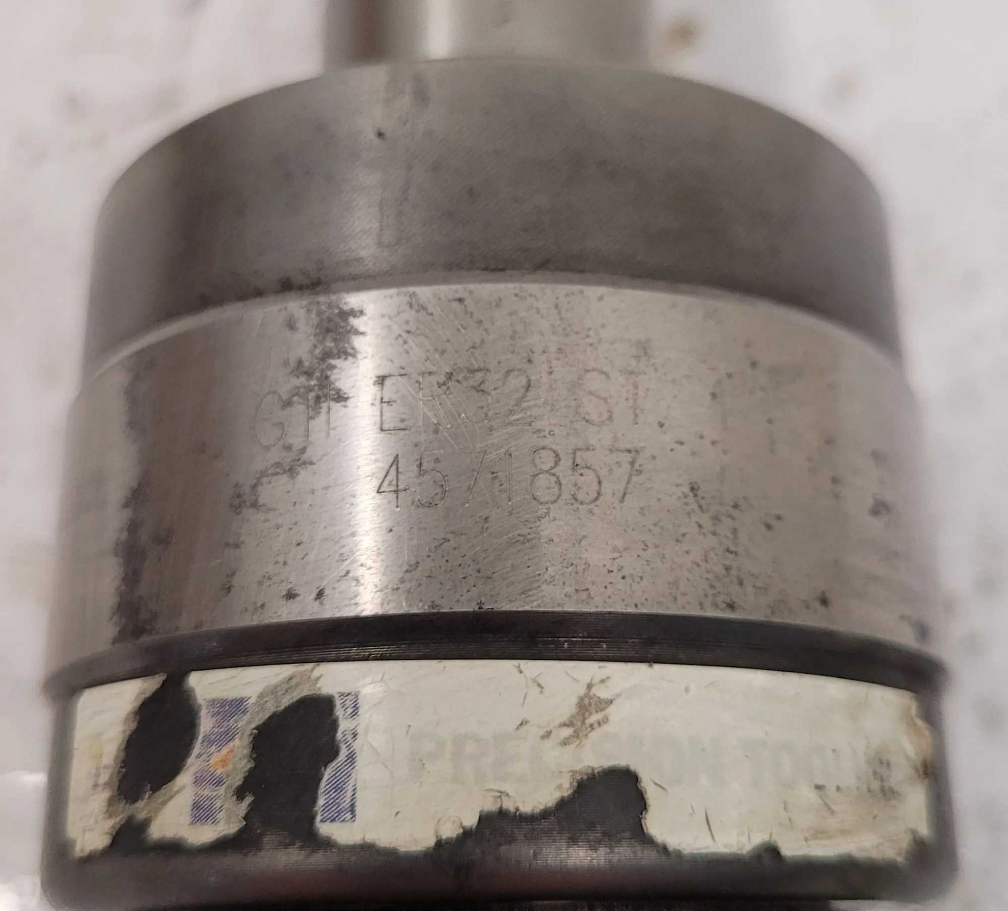 ISCAR GT ER32 ST1 COLLET CHUCK, STRAIGHT SHANK, 1 INCH DIAMETER, THROUGH COOLANT - MACHINING TOOLING & PARTS