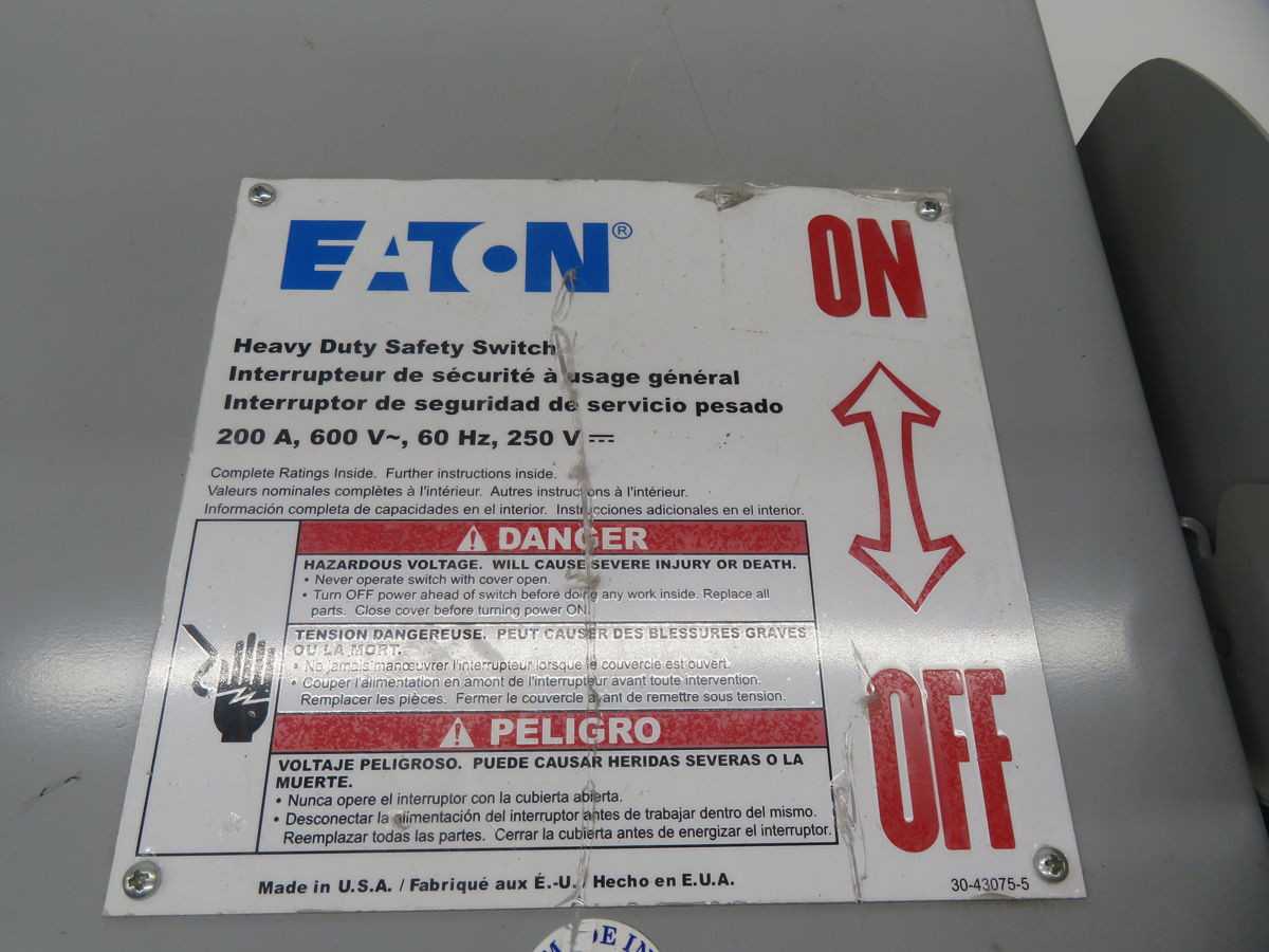 EATON DH364UGK SAFETY SWITCH T265189 - SWITCHES