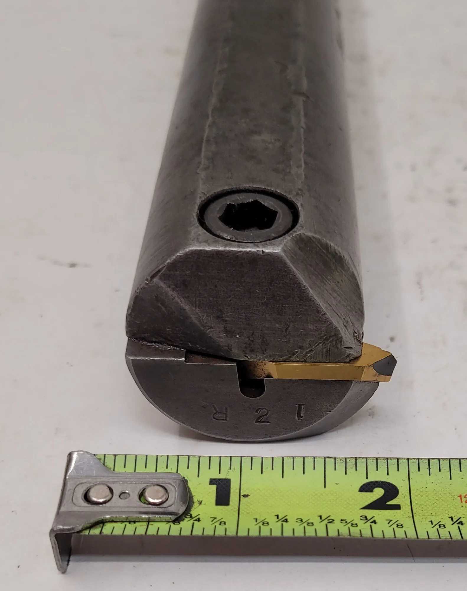 KENNAMETAL BORING BAR 1 1/2" X 12" OAL 1.5" SHANK 1.68" BORE HEAD WITH THREADING INSERT HEAD - MACHINING TOOLING & PARTS