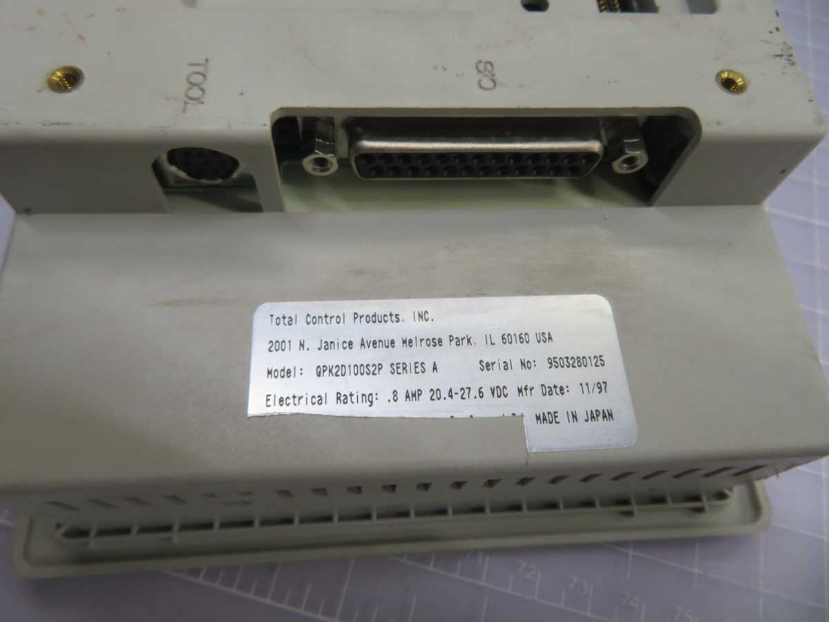Total Control QPK2D100S2P, Operator Interface, 5.7in STN 240x320 Display, RS-232, Config Ports - OPERATOR INTERFACE PANELS