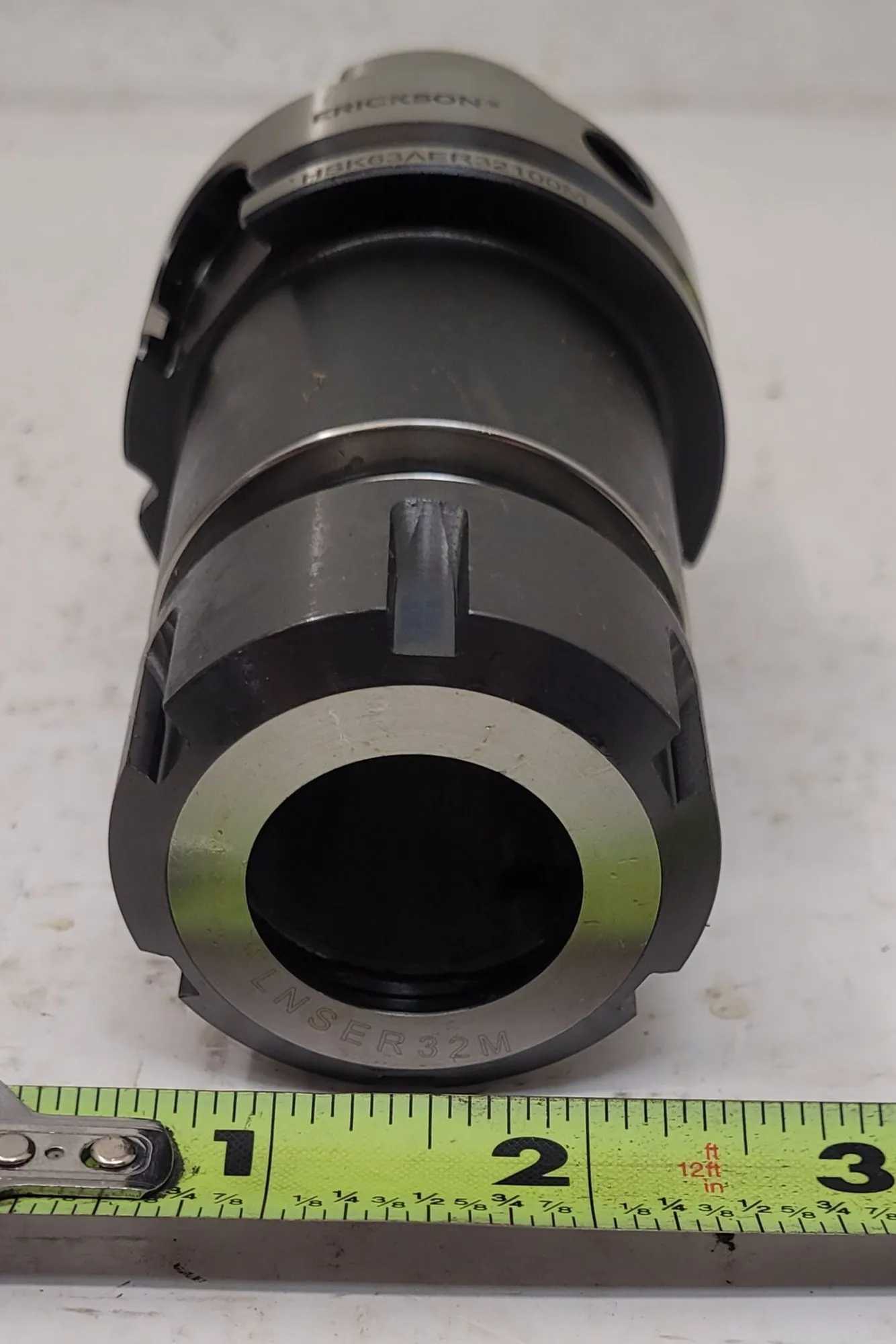 ERICKSON HSK63AER32100M MILLING CUTTER ARBOR, 2-1/2", HSS - ER32 COLLET CHUCK - MACHINING TOOLING & PARTS