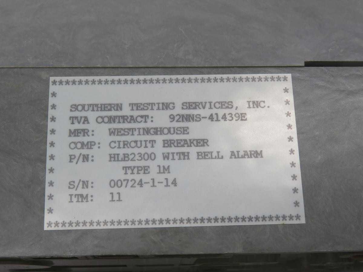 WESTINGHOUSE HLB2400F CB, 2 POLE, T-M TRIP, 400A CURRENT, 600VAC/250VDC VOLTAGE, 18KAIC INT. CAP - CIRCUIT BREAKERS