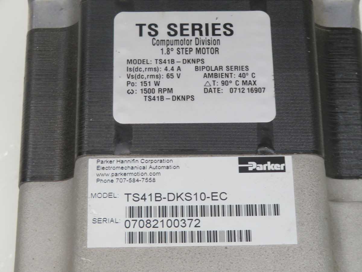 PARKER TS41B-DKNPS STEPPER MOTOR, FRAME SIZE 42, 170VDC WINDING, DOUBLE SHAFT, STRAIGHT KEY, NO FEEDBACK - ELECTRIC MOTORS