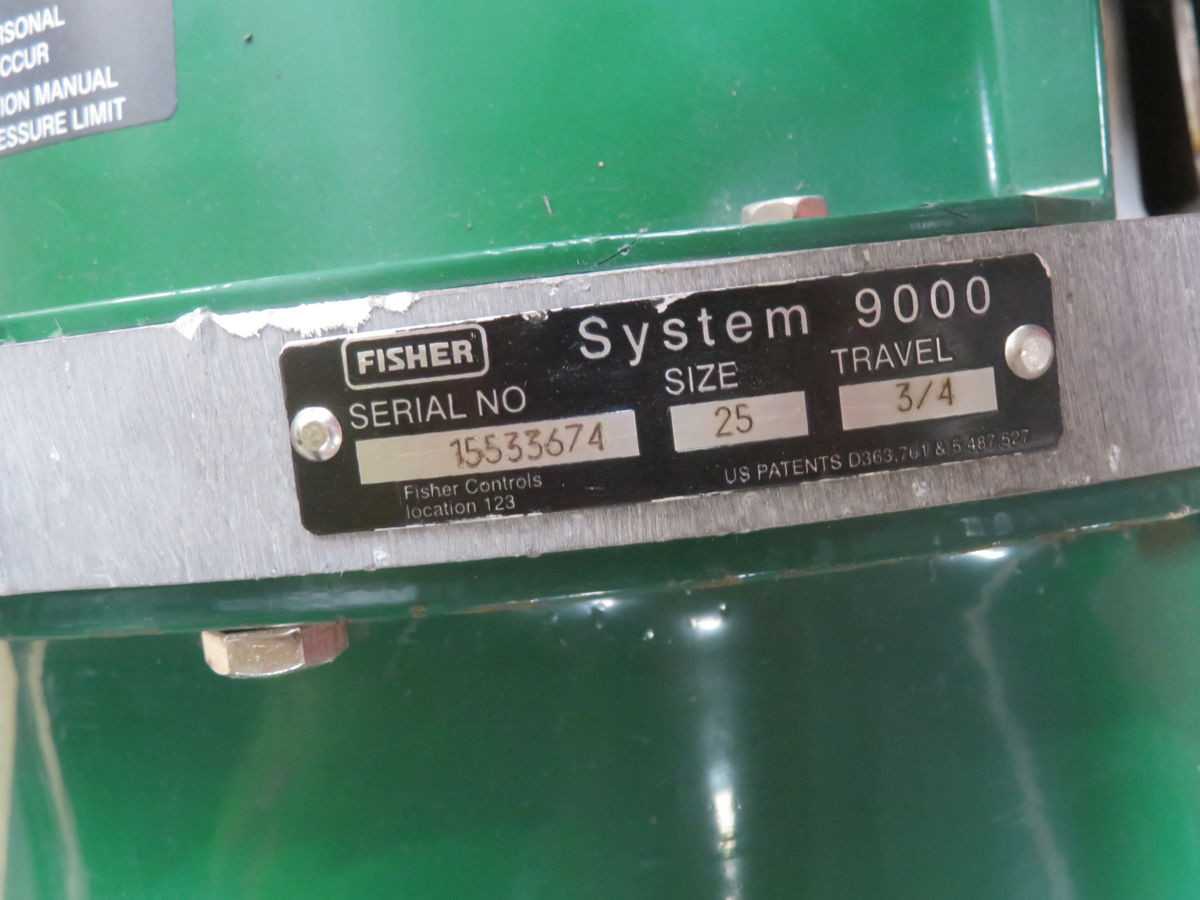 FISHER 9000 VALVE ACTUATOR T261516 - VALVE & ACTUATOR ASSEMBLY