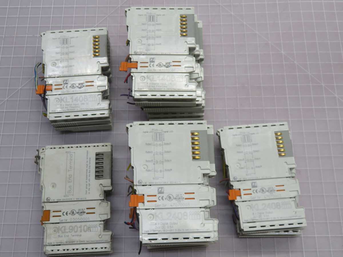 LOT OF 15 BECKHOFF KL2408 DIGITAL OUTPUT TERMINAL T266103 - PLC MODULES