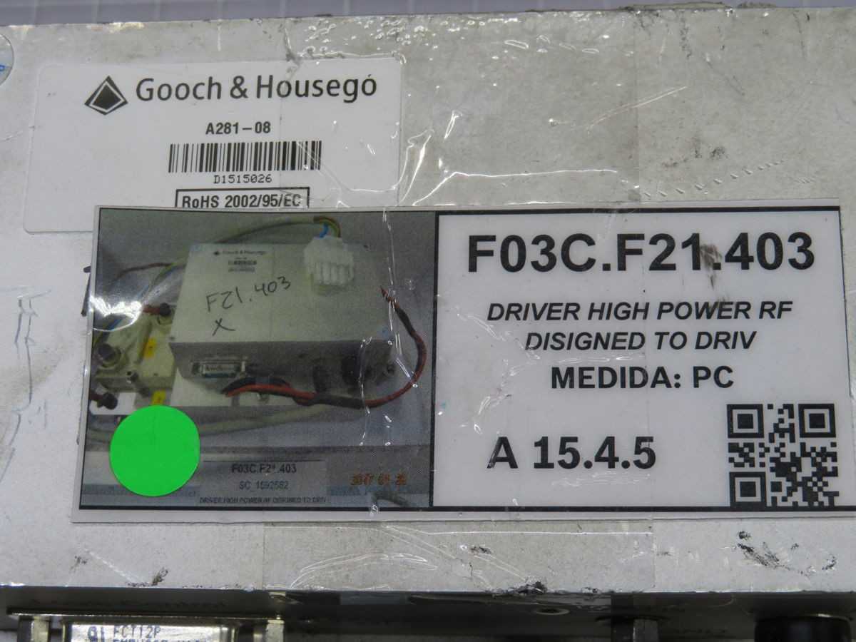 Gooch & Housego A281-08 Controls PLCs, 24 VDC Power, 2 Pole, RF Out - PLC MODULES