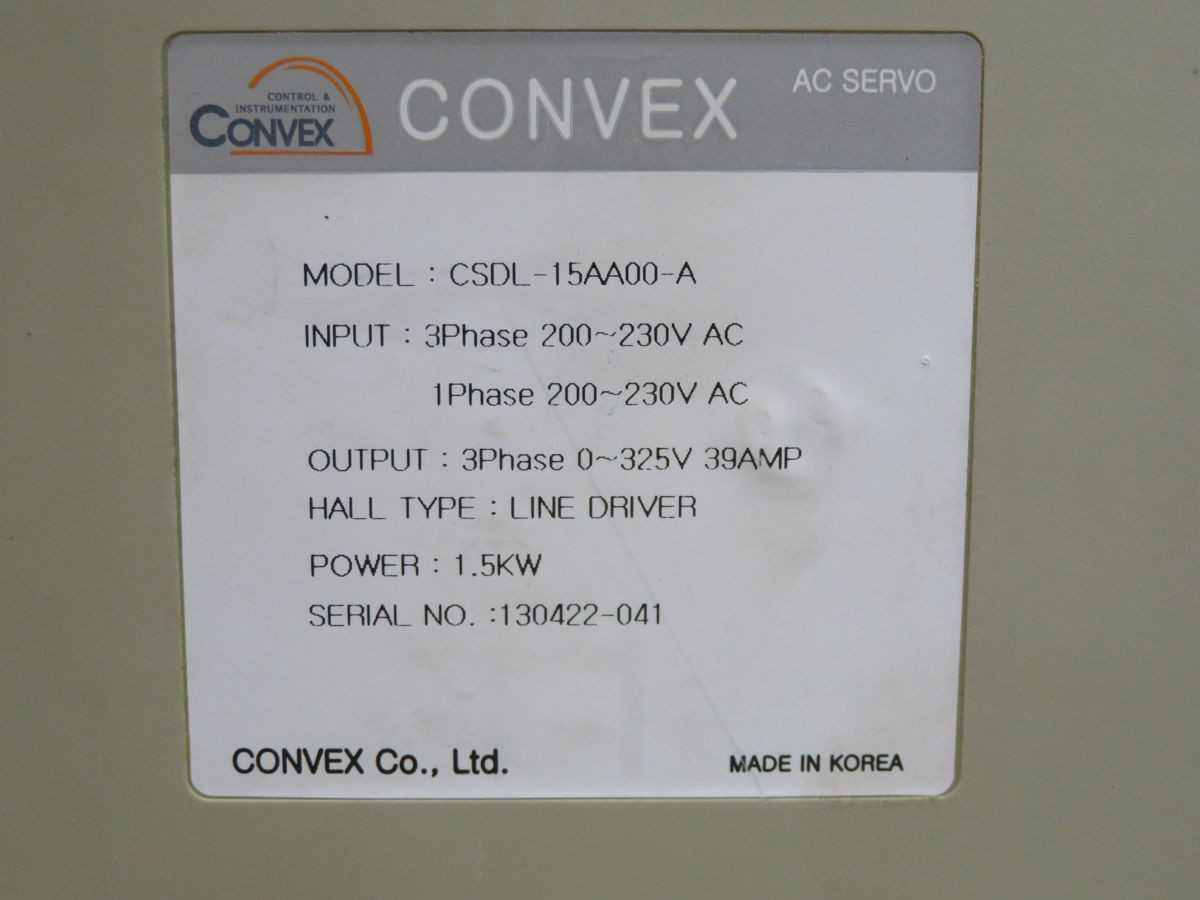 CONVEX CSDL-15AA00-A AC SERVO CONTROL T262084 - SERVO DRIVES