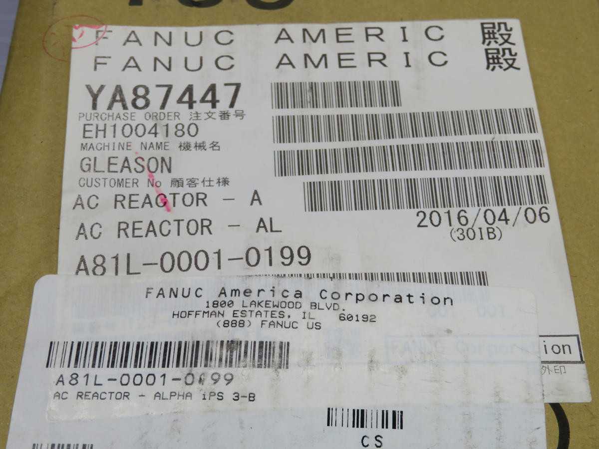 FANUC A81L-0001-0199 REACTOR TRANSFORMER T233540 - LINE REACTORS