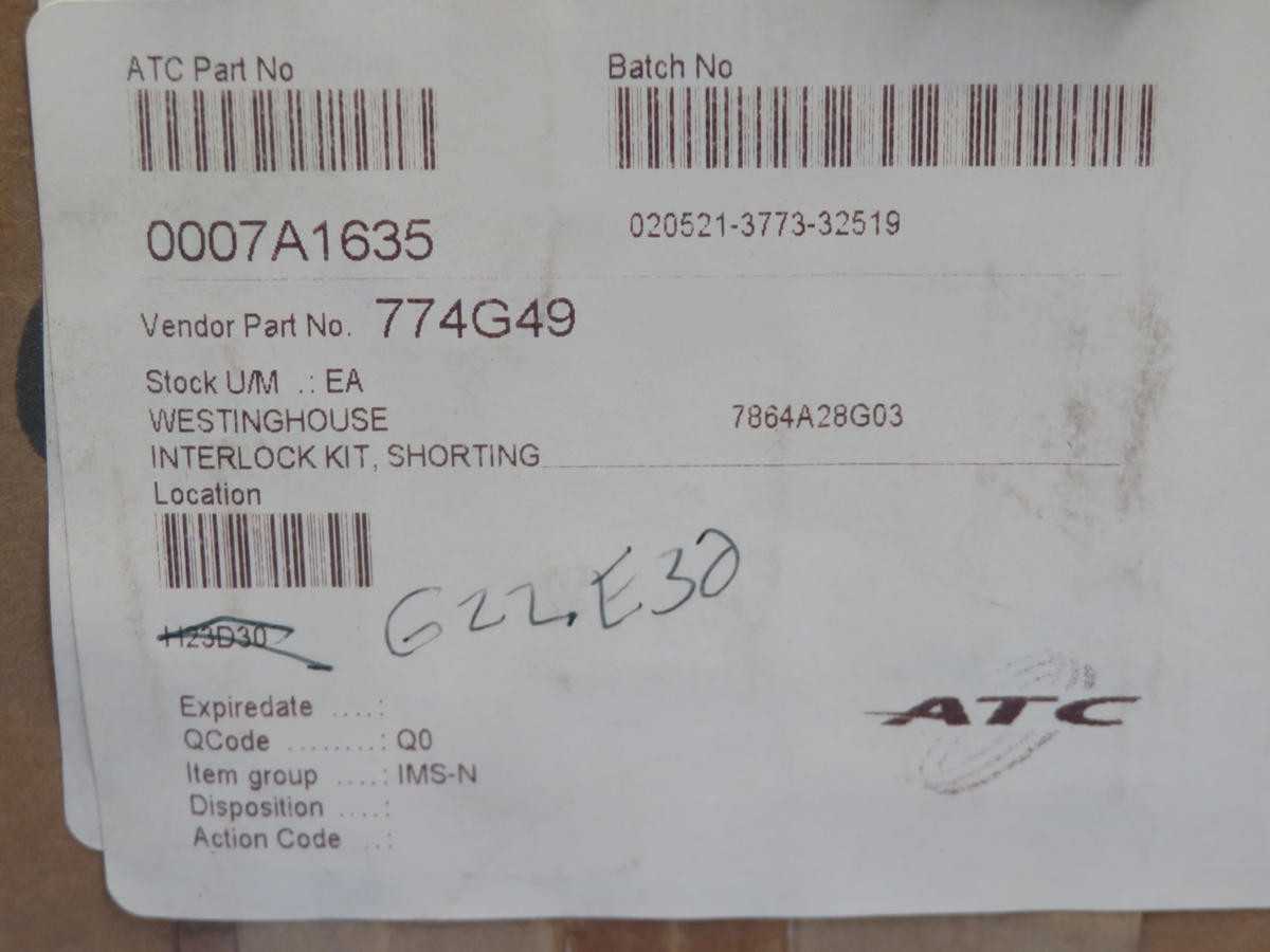 WESTINGHOUSE 7864A28G03 COIL CONVERSION KIT, 480 VOLTS RATED VOLTAGE - LINE FILTERS