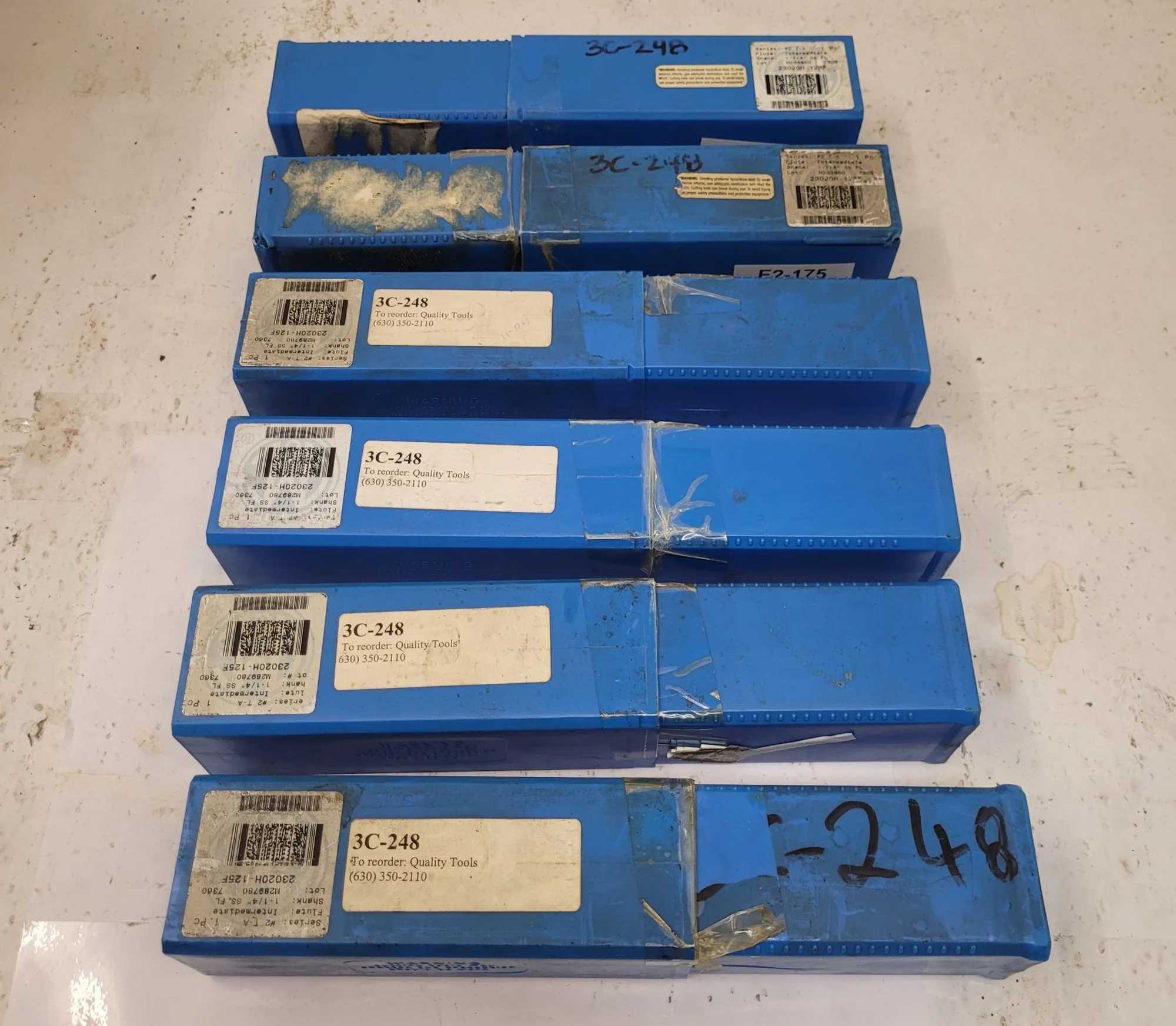 ALLIED MACHINE & ENGINEERING AMEC #2 TA INT INDEXABLE DRILL 23020H-125F, HELICAL FLUTE, 1-1/4" SHANK - MACHINING TOOLING & PARTS