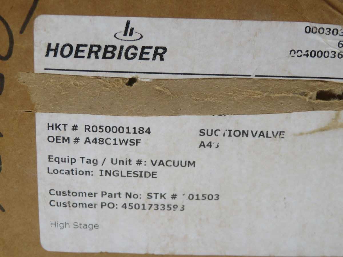 HOERBIGER A48C1WSF COMPRESSOR VALVE ASSEMBLY T268607 - VALVES