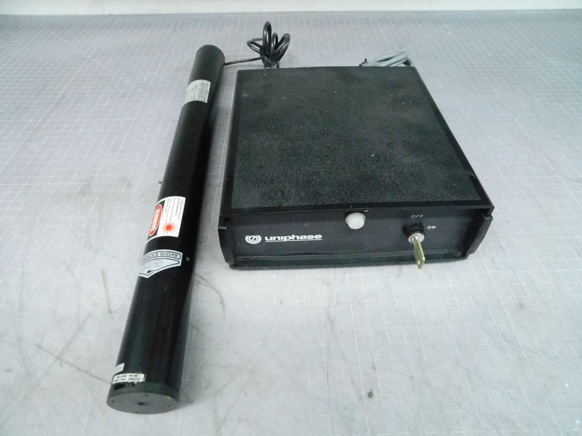 UNIPHASE 1134P, 216-1 LASER HELIUM-NEON/20MW+POWER SUPPLY - LAB & SCIENTIFIC