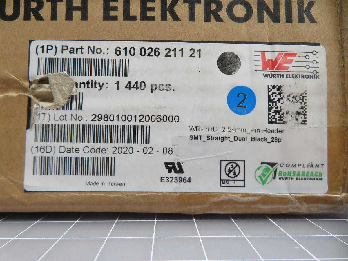 Lot of 1440 Wurth Elektronik 61002621121 Connectors Interconnect - ELECTRICAL COMPONENTS