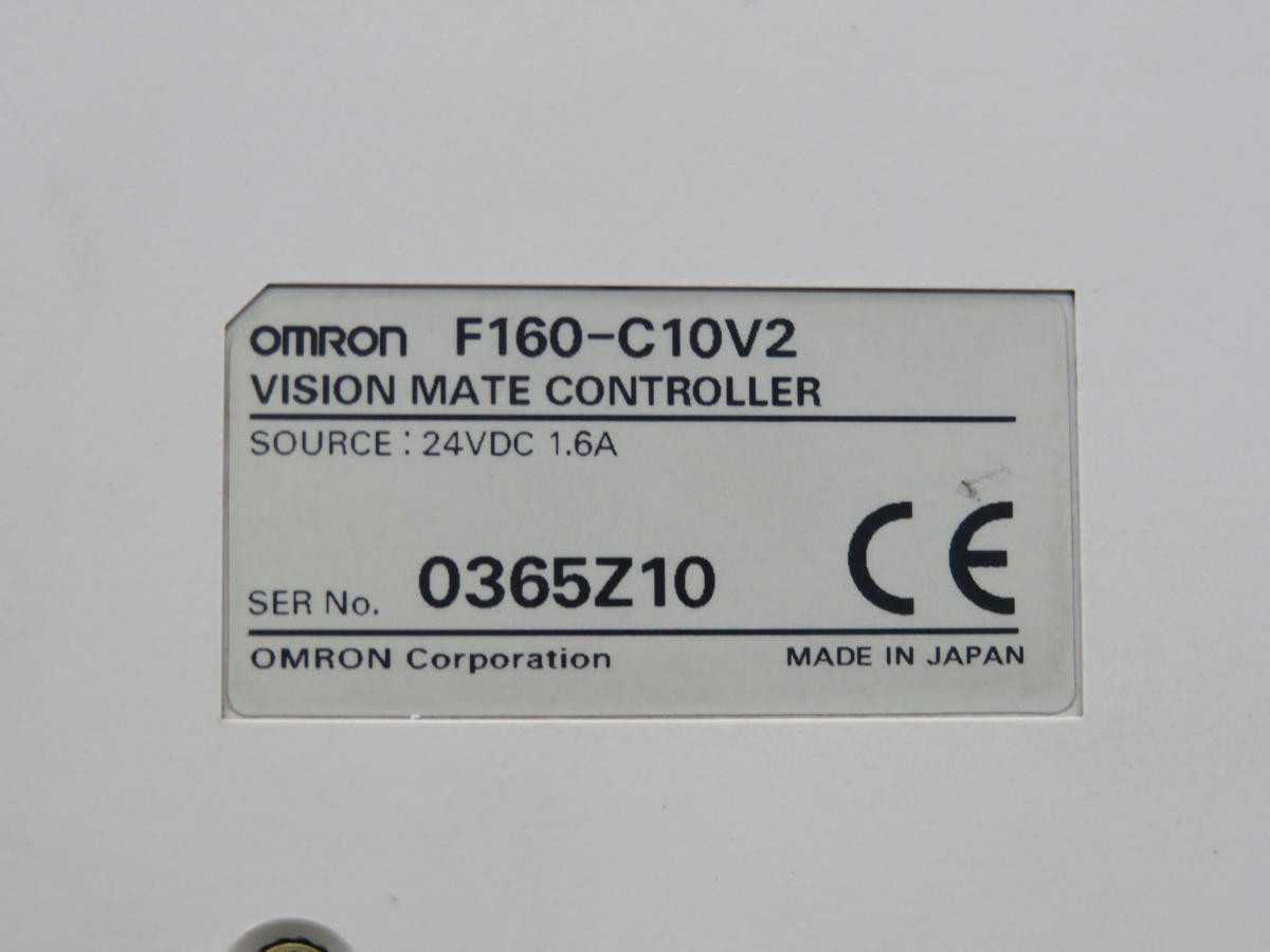 OMRON F160-C10V2 VISION MATE CONTROLLER, 24VDC POWER, 1 CAMERA, 16 PROGRAMS, RS-232C COMMS - OPERATOR CONTROLS