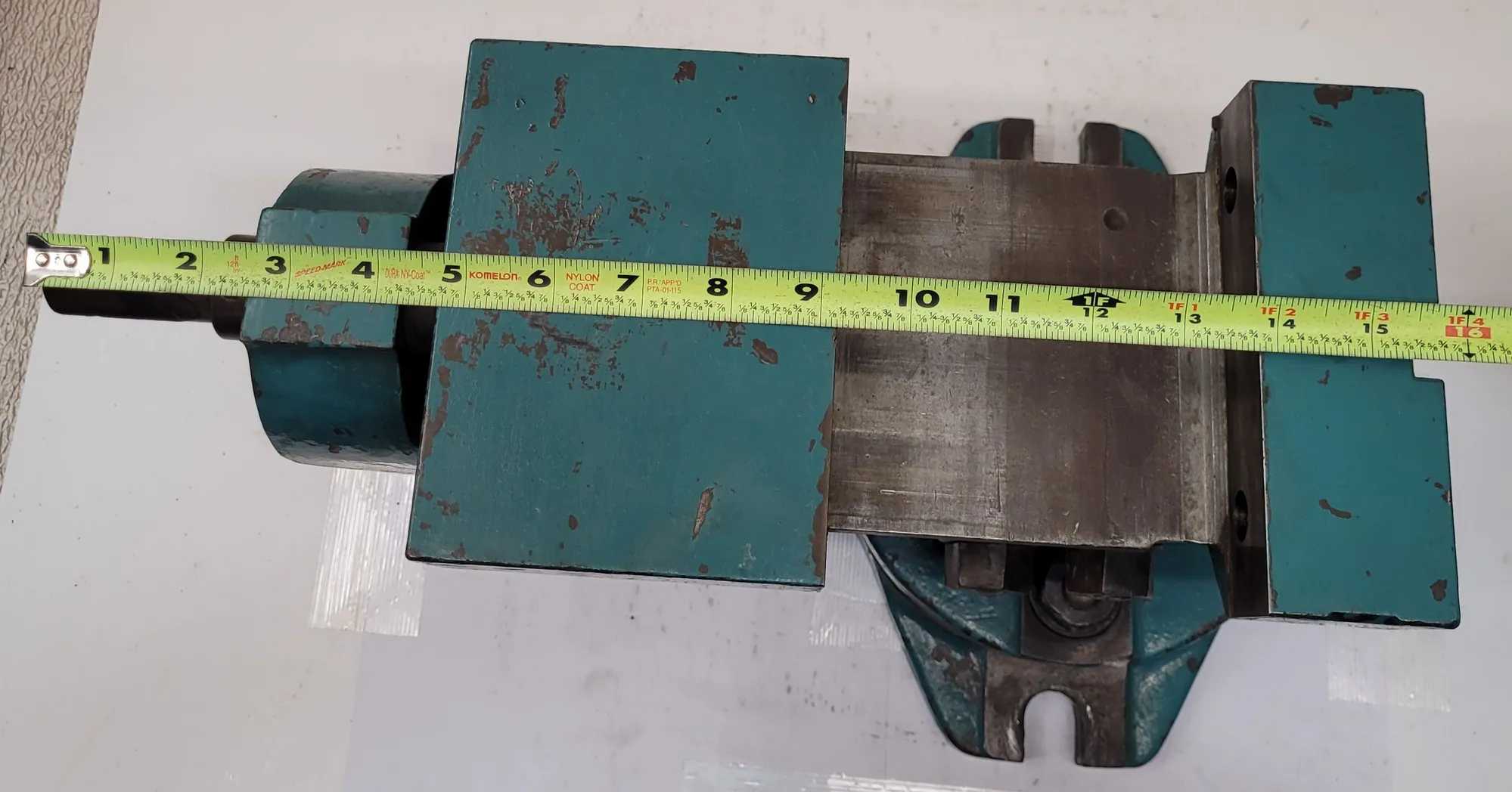 6" VISE ON SWIVEL BASE - 6" WIDE JAWS - APPROX. 16" OVERALL LENGTH - MACHINING TOOLING & PARTS