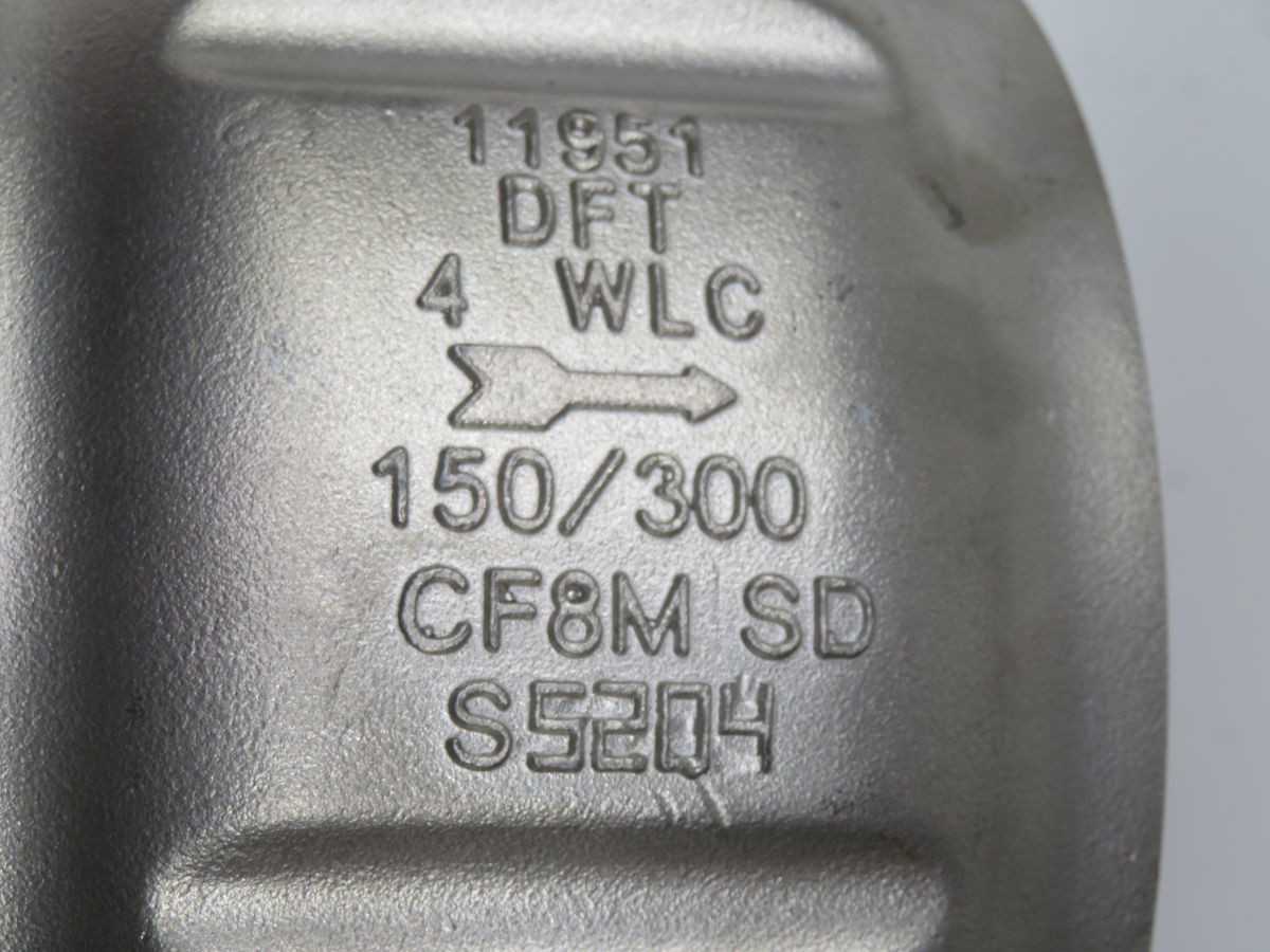 DFT WLC CF8M 4" 316 SS CLASS 150 & 300 RF WAFER CHECK VALVE T263877 - CHECK VALVE