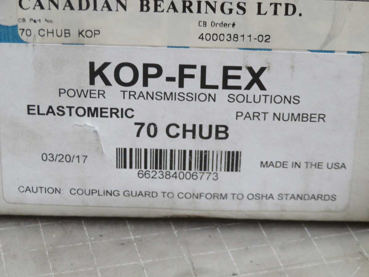 KOP-FLEX 70CHUB 662384006773 ELASTOMERIC COUPLING T262207 - ELASTOMERIC COUPLING