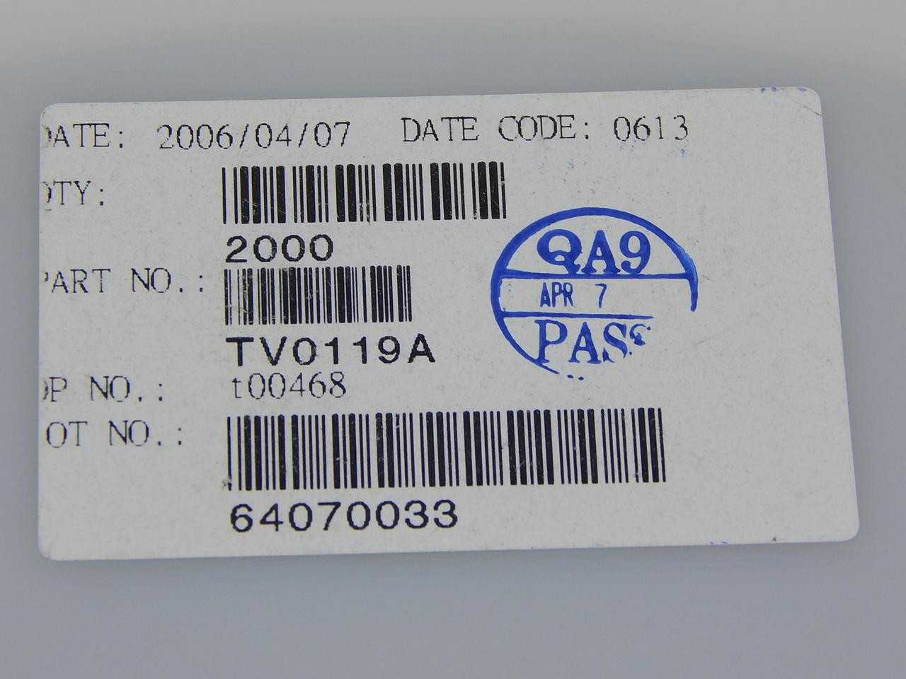 LOT OF 2050 TAI-SAW TECHNOLOGY (TST) TV0119A SMD 50 OHMS EMI FILTER - LINE FILTERS