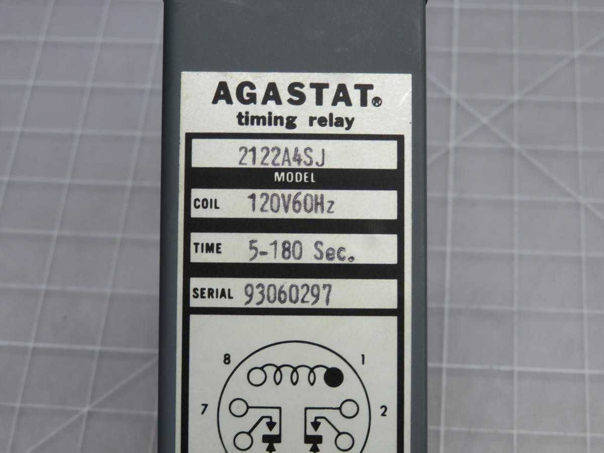 Agastat, 2122A4SJ, Time Delay Relay, Pneumatic, On-Delay, 0.1-1s Timing, 120V AC Control - TIME DELAY RELAY
