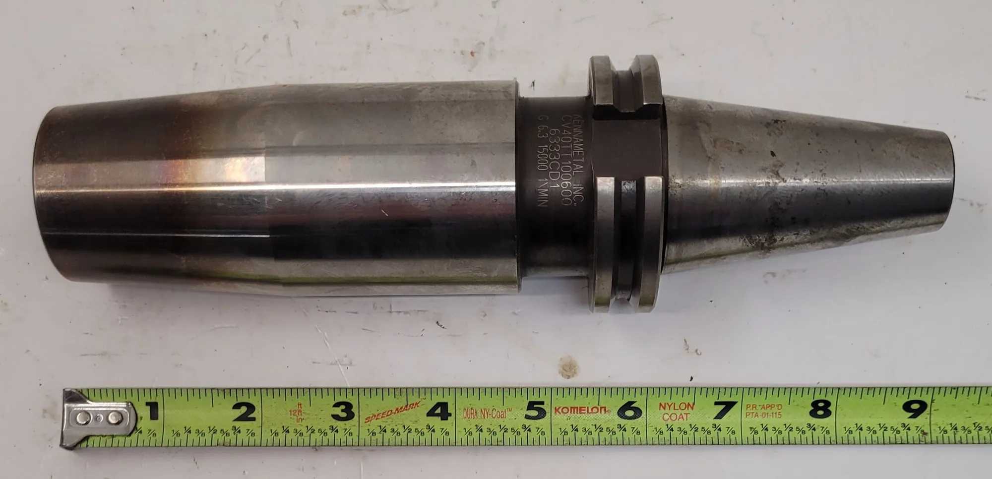 KENNAMETAL CV40TT100600 TOOL HOLDER ERICKSON CAT 40 OAL 8.75" BORE 1.00" MAX RPM 15000 - MACHINING TOOLING & PARTS
