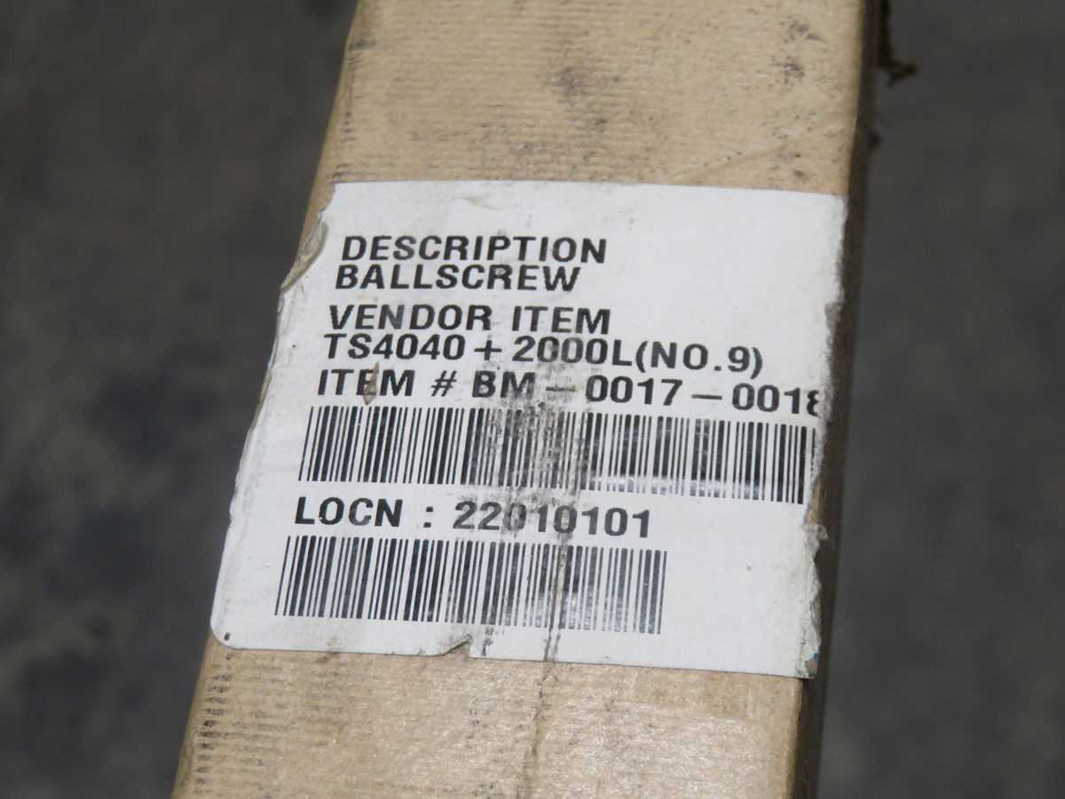 THK TS4040+2000L Rolled Ball Screw Assembly T269506 - MACHINING ACCESSORIES & TOOLING