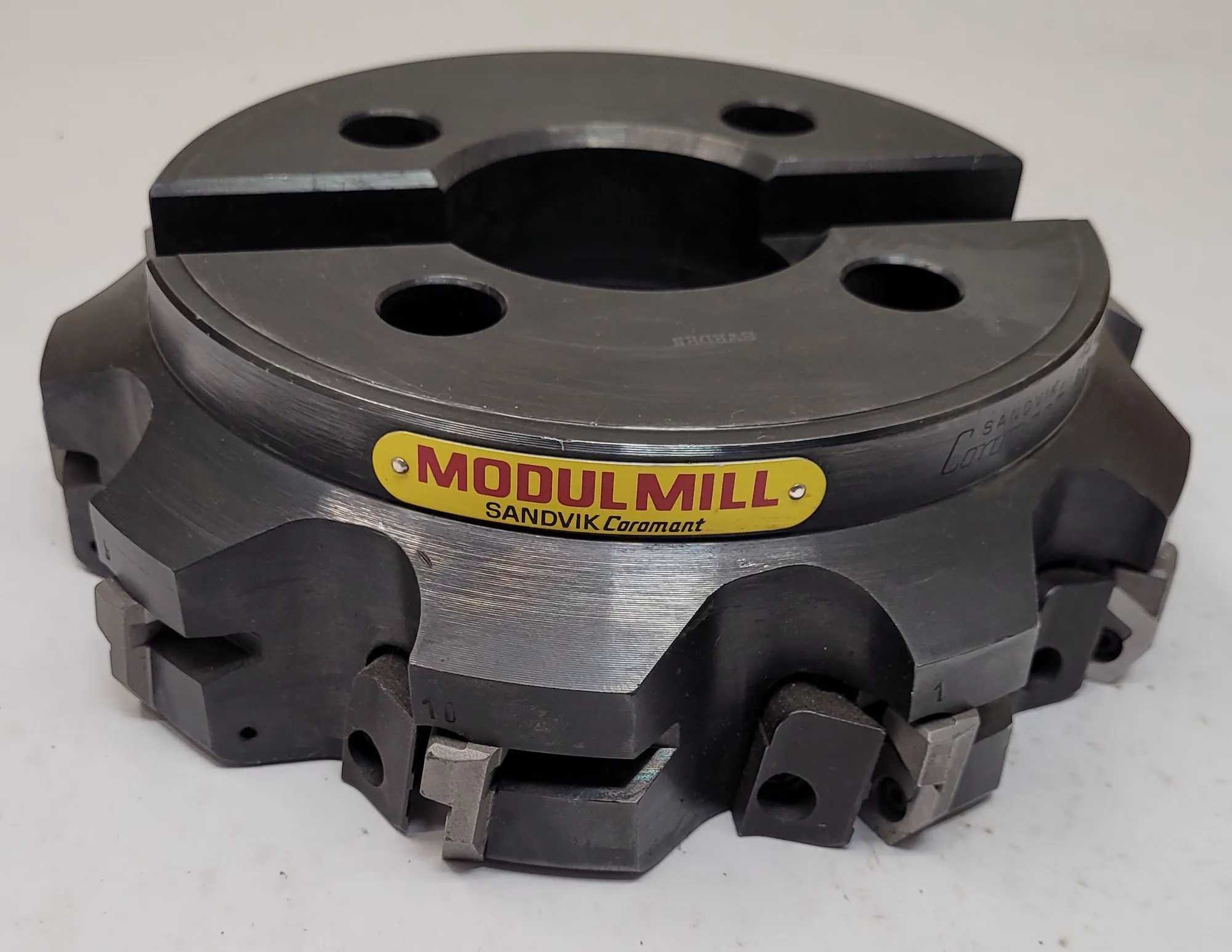 SANDVIK COROMANT INDEXABLE MODUL MILL FACE CUTTER - 8" DIAMETER, 10 INSERTS, 2-1/4" ARBOR - MACHINING TOOLING & PARTS