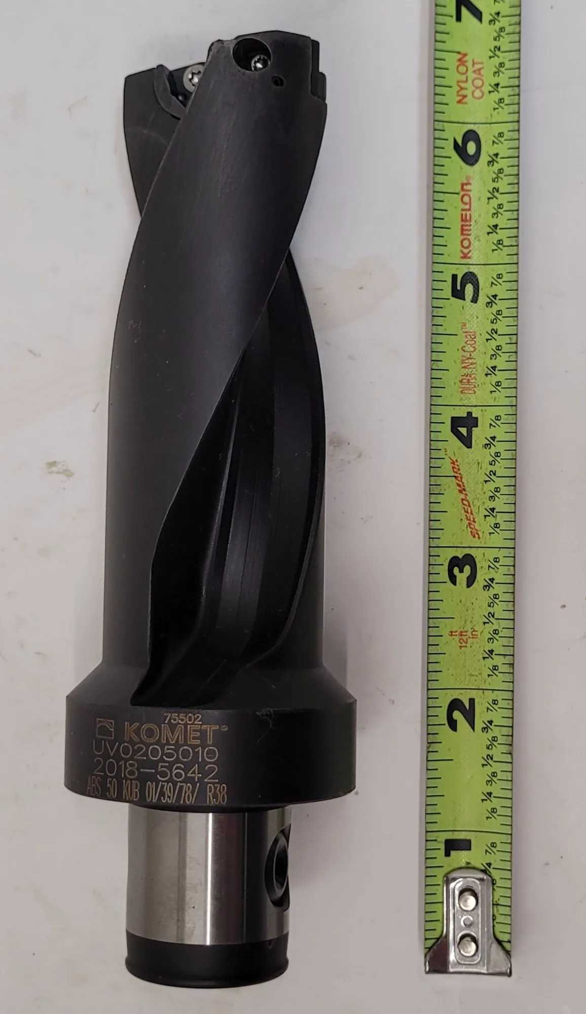 KOMET UV02 05010 INDEXABLE DRILL, 6.25IN OAL, 1.5IN DIA, 2 FLUTES, STRAIGHT SHANK - MACHINE TOOLING