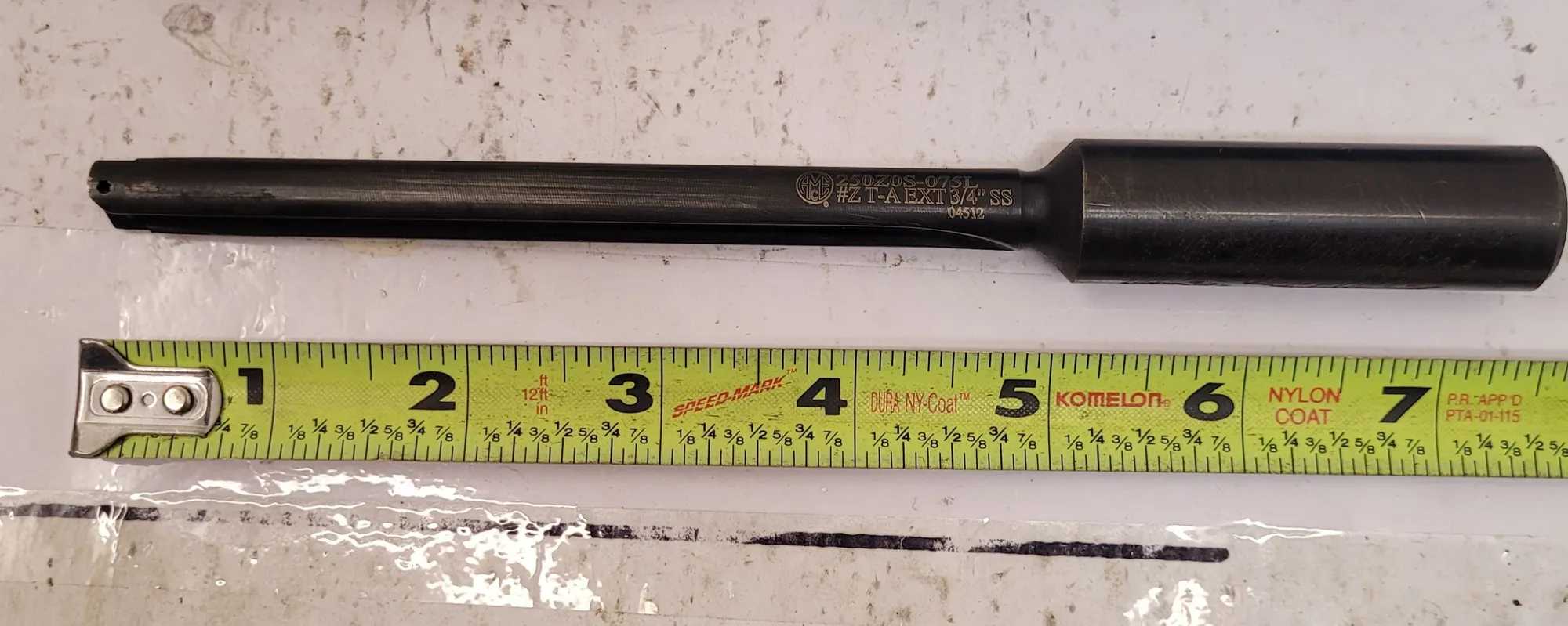 ALLIED MACHINE 250205-075L Z SERIES DEEP HOLE EXTENDED LENGTH STRAIGHT FLUTE SPADE DRILL - MACHINE TOOLING