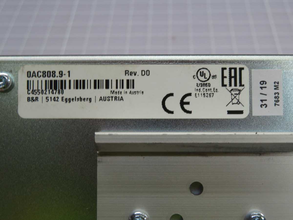 B&R 0AC808.9-1 ETHERNET SWITCH T261475 - SWITCHES