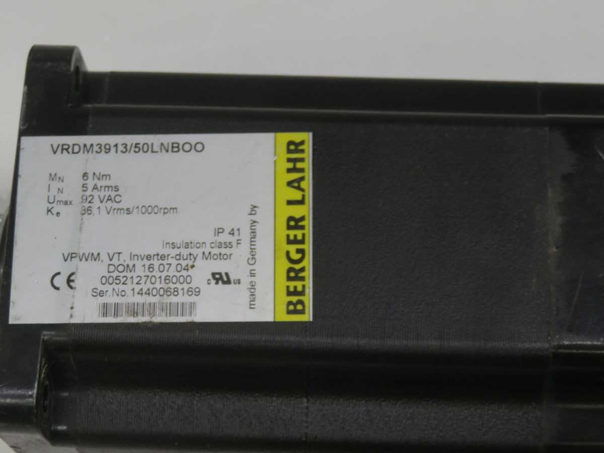 BERGER LAHR VRDM3913/50LNBOO STEPPER MOTOR T261852 - ELECTRIC MOTORS