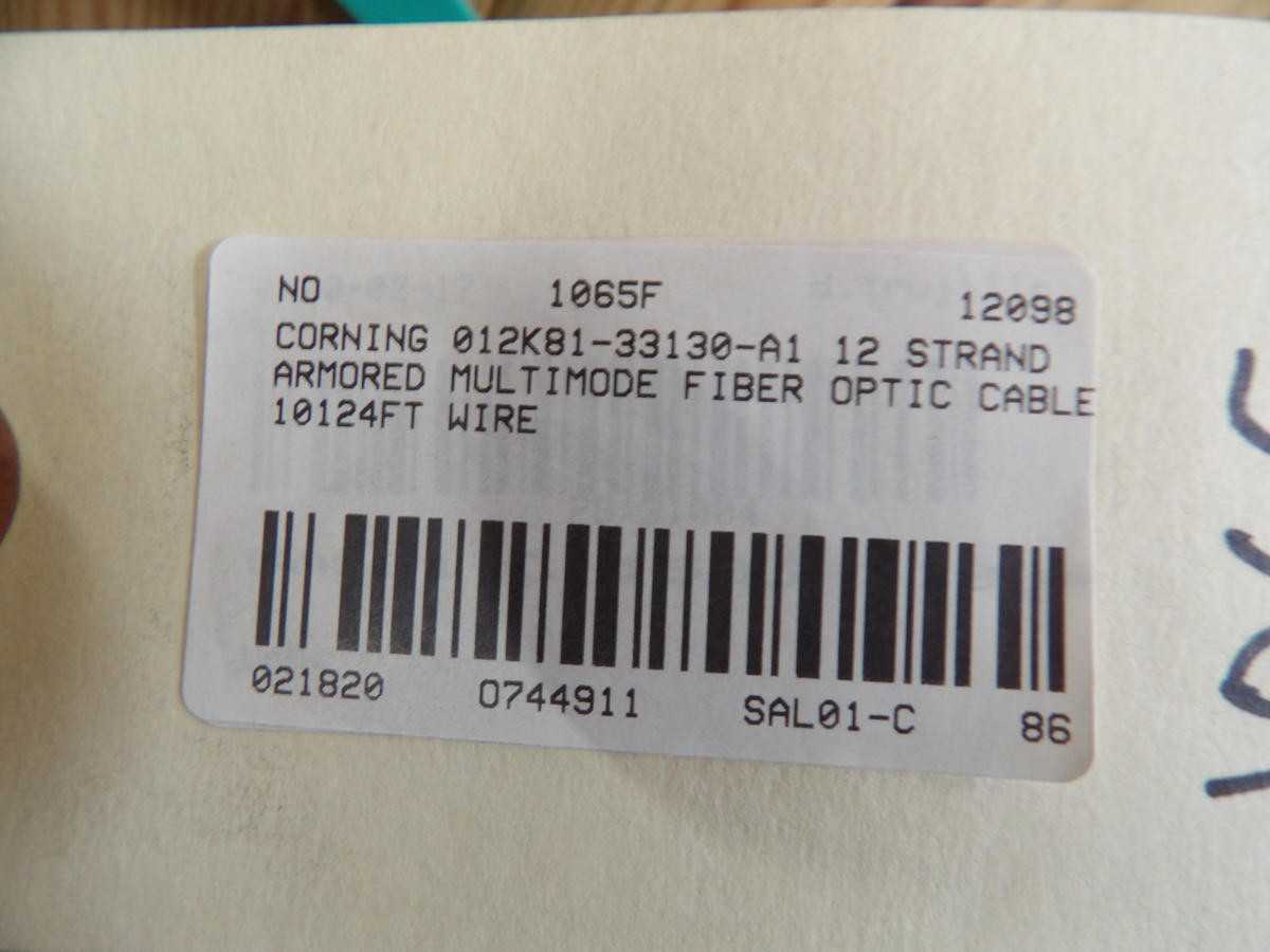 CORNING 012K81-33130-A1 MULTI MODE FIBER OPTIC CABLE, 12 FIBER, 62.5/125ΜM CORE/CLAD - FIBER OPTIC CABLE