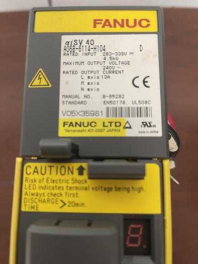 FANUC A06B-6114-H104 ALPHA I SVM 1-40I SERVO AMPLIFIER, 200/400V, 16M PULSES/REV - SERVO DRIVES